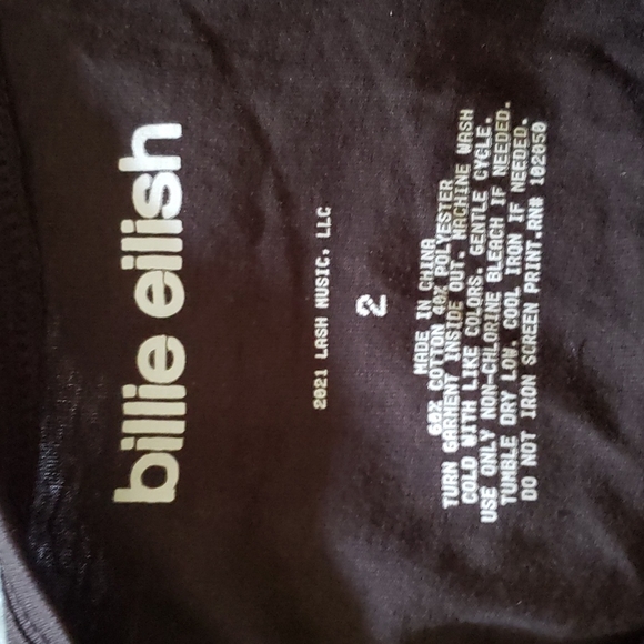 NWT Torrid Billie Eilish Black Crew Neck  Short Sleeve Tee Shirt - Picture 10 of 10